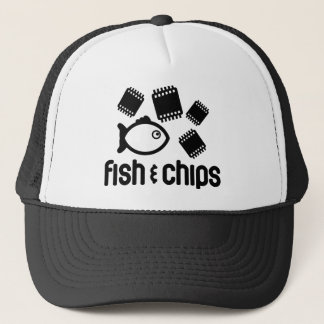 Vis en chips trucker pet