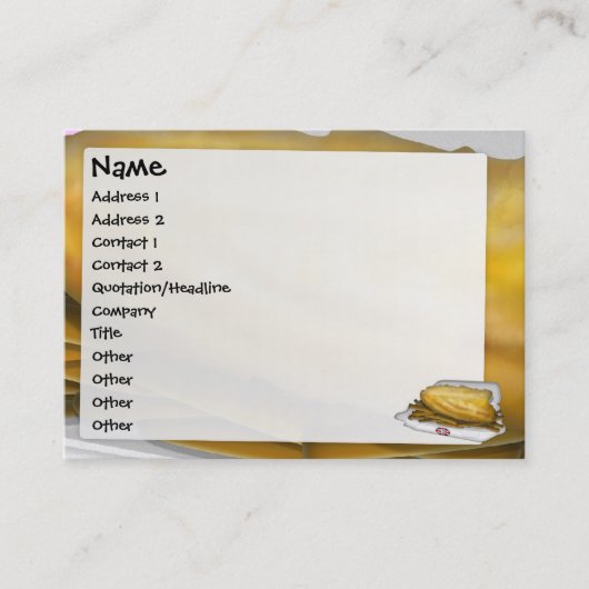 Vis en chips visitekaartje (Voorkant)