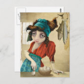 Vis en ei briefkaart (Voorkant / Achterkant)