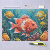 Vis en Koraal Acryl Schilderen Tissuepapier (Craft)