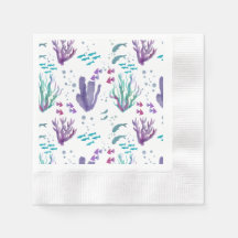 Vis en koraal Waterverf ontwerp