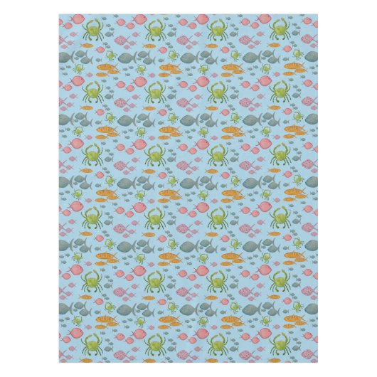 Vis en krabben tafelkleed (Voorkant)