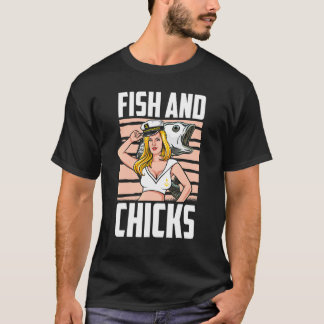 Vis En Kuikens Zeilen Zeilboot Schip Zeilboot T-shirt