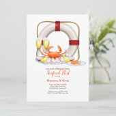 Vis en zeevruchten diner kaart (Staand voorkant)