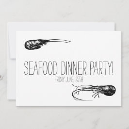 Vis en zeevruchten Diner Party, Cocktails Delicacy Kaart