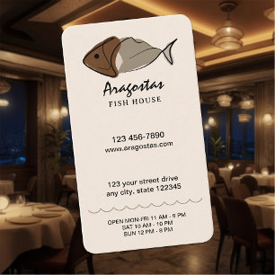 Vis en zeevruchten Restaurant Visitekaartje