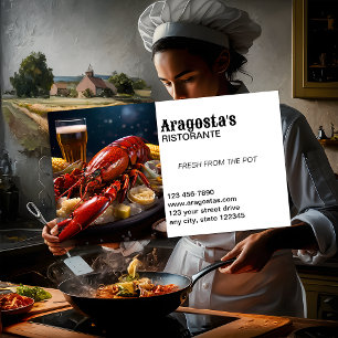 Vis en zeevruchten Restaurant Visitekaartje