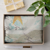 Vis en zeewier met het schrijven Ontkoppeling Tissuepapier (Geschenk)