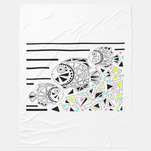 vis fleece deken (Voorkant)