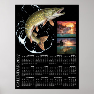 Vis Foto Kalender 2027, Sportvissen, Karper Poster