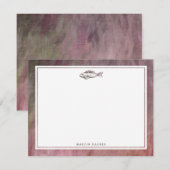 vis gepersonaliseerd briefpapier notitiekaartje (Voorkant / Achterkant)