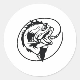 Vis Gevist haak Ronde Sticker