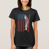 Vis Gevist vis Patriottic Catfish American America T-shirt (Voorkant)