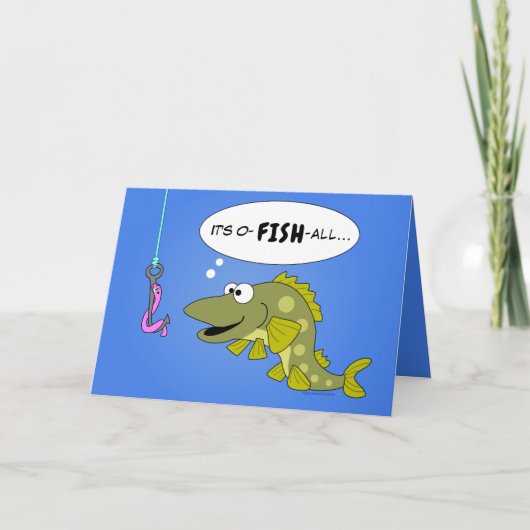 Vis Grappige Verjaardag voor Visser Oudere Man Kaart (Voorkant)