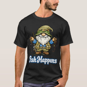 Vis Happens – Grappige Visser Gnome Illustratie T-shirt