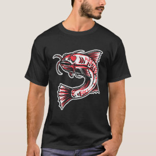 Vis Hart Oog Valentijnsdag Cool Vissen Visser T-shirt
