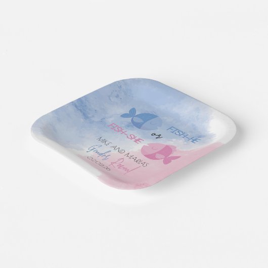 Vis-hij of Vis- zij geslacht onthul bordjes (Gebogen)