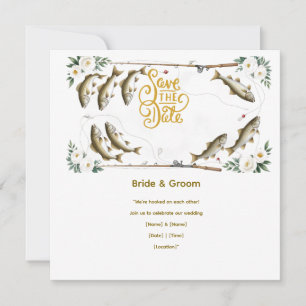 Vis Huwelijk thema voor liefhebbers van vissen Save The Date