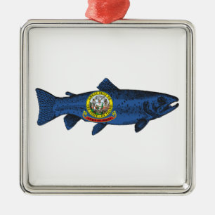 Vis Idaho forel Metalen Ornament