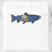 Vis Idaho forel Rechthoekige Sticker (Tas)