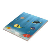 vis in de oceaan tegeltje (Zijkant)