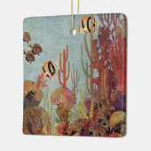 vis in de oceaan, tropisch koraal Angelfish Keramisch Ornament (Links)