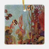 vis in de oceaan, tropisch koraal Angelfish Keramisch Ornament (Voorkant)