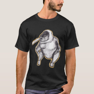 Vis in een Kip die een Sigaret rookt (gele rand T-shirt