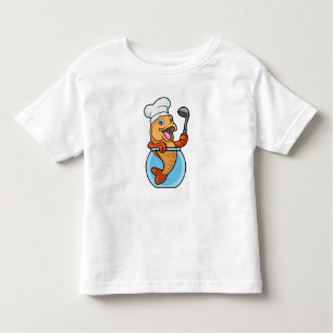 Vis in glas als Cook met soep Kinder Shirts