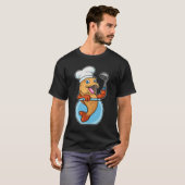 Vis in glas als Cook met soep T-shirt (Voorkant volledig)