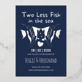 Vis in het Zee Nautical Save the Date Kaart (Voorkant)