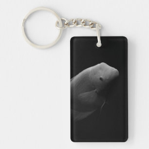 Vis in tank - foto van zwart-witkunst sleutelhanger