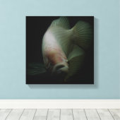 Vis in tankportret canvas afdruk (Insitu (Houten vloer))