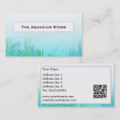 Vis in Visitekaartjes van rietaquarium (Voorkant / Achterkant)