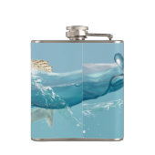 vis in water heupfles (Achterkant)