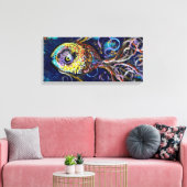 Vis Kleurrijke Verpakte Canvas Print (Insitu (Woonkamer))