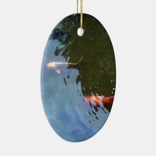 Vis, Koi Carps in vijver Keramisch Ornament (Rechts)