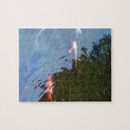 Vis, Koi Carps in vijver Legpuzzel (Horizontaal)