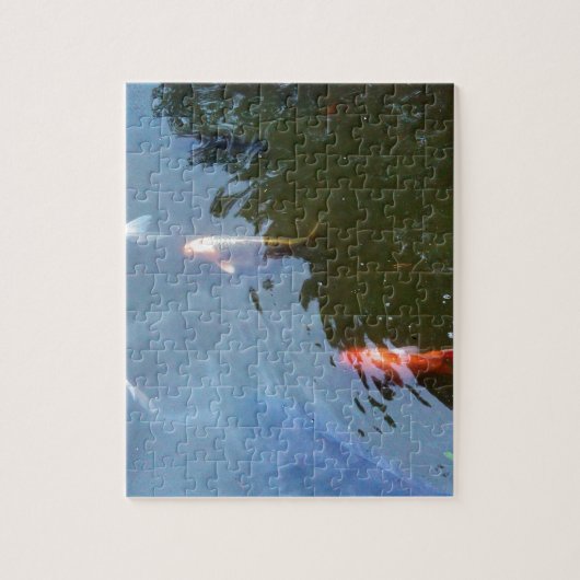 Vis, Koi Carps in vijver Legpuzzel (Verticaal)