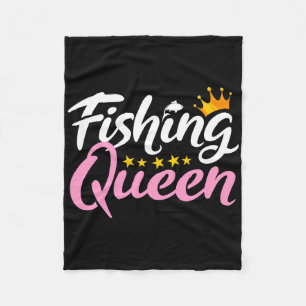 Vis Koningin Grappige Visser Waterliefhebber W Fleece Deken