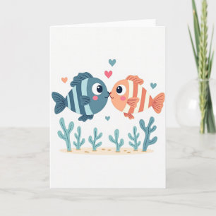 Vis Kus Liefdes Verhaal Kaart
