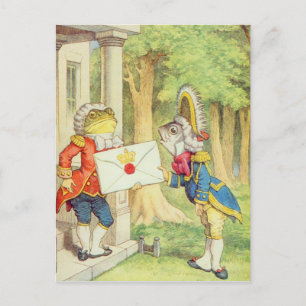 Vis-lakei die een Uitnodiging leveren aan a