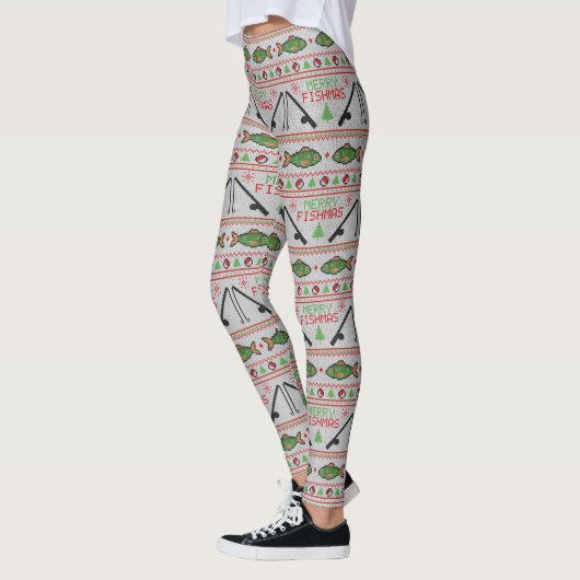 Vis Lelijke Kersttrui Leggings (Links)