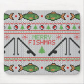 Vis Lelijke Kersttrui Muismat (Voorkant)