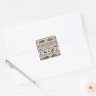 Vis Lelijke Kersttrui Vierkante Sticker