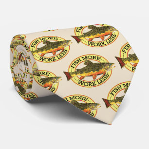 Vis meer werk Minder Brook forel Vliegende boer Stropdas