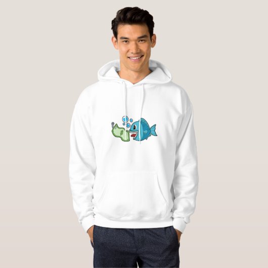 Vis met banknotitie hoodie (Voorkant volledig)