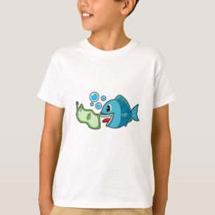 Vis met banknotitie t-shirt