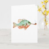 Vis met een pijp kaart (Gele Bloem)