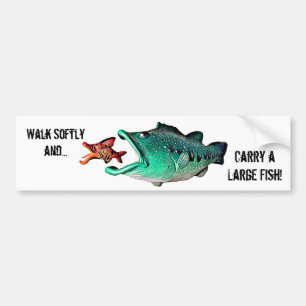 Vis met een standvastigheid van kunstenaar Mike Qu Bumpersticker